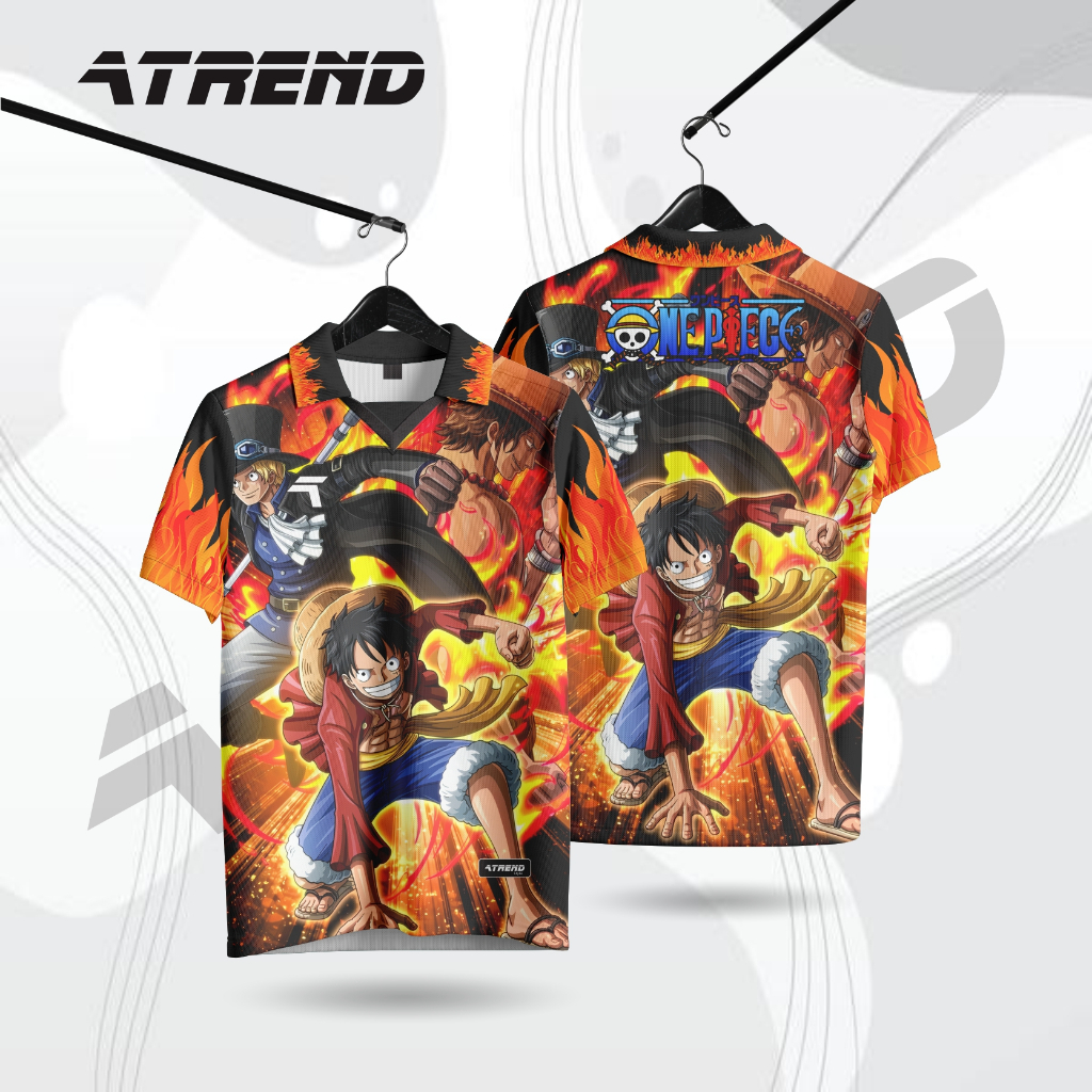 ATREND AT056 BAJU JERSEY / RETRO ONEPIECE LUFFY GEAR 5 ฉบับพิเศษ / BAJU BOLA / BAJU ทุกวัน