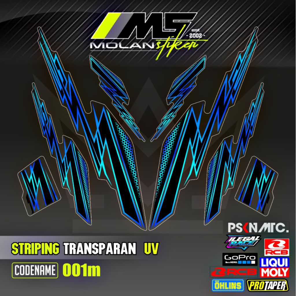 Decal สติกเกอร์ Striping Variation โปร่งใส Uv Fazzio Yamaha Fazzio 125 Hybrid Fazzio Neo Fazzio Lux 