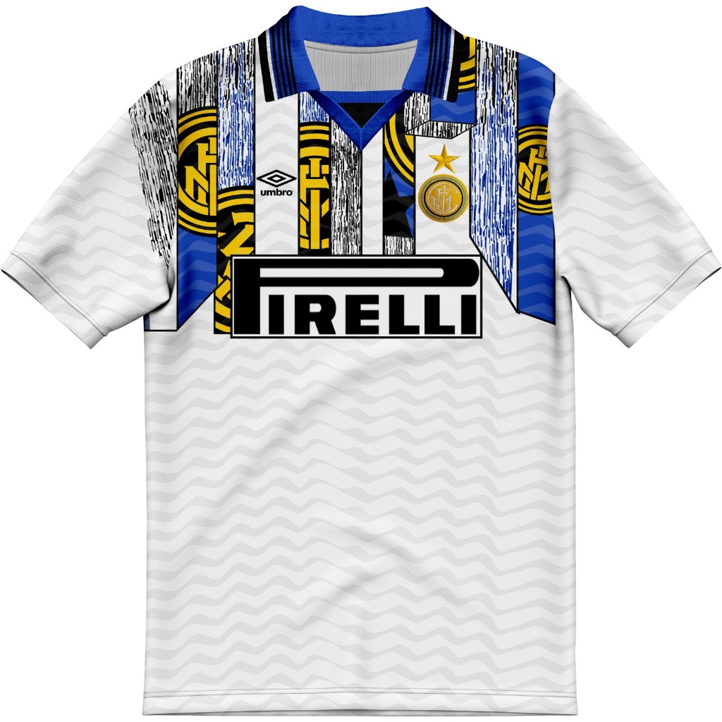 เสื้อฟุตบอล Vintage Inter Retro Away 1995/1996//FULL PRINTING ฟรี NICKNAME/