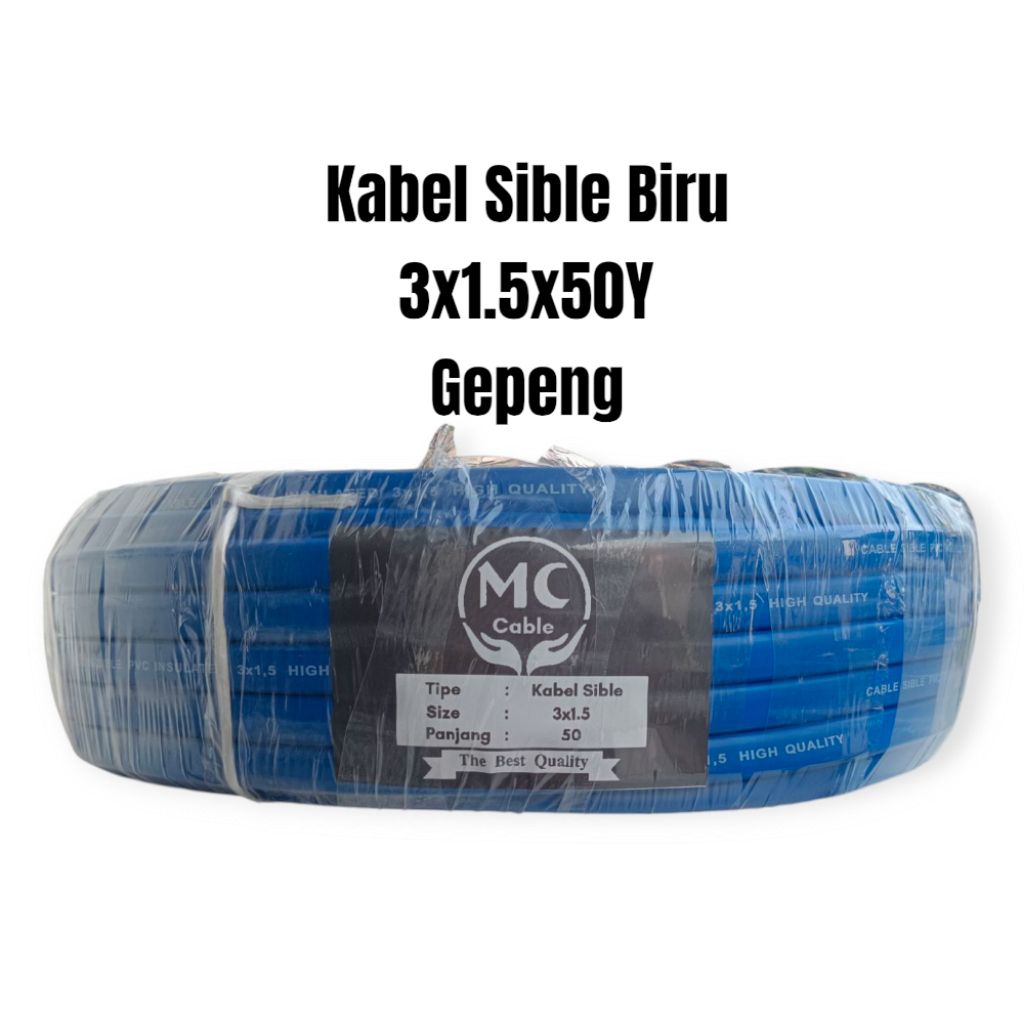 สาย MC Sible 3x1.5mm Flat Blue 50Y