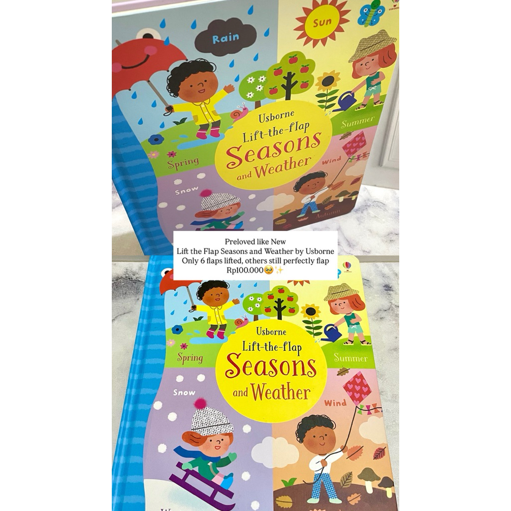 หนังสือเด็ก Lift the Flap about Seasons and Weather โดย Usborne Original