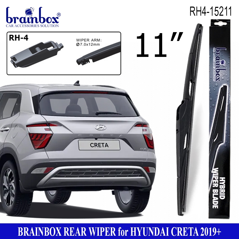 Brainbox ใบปัดน้ําฝนด้านหลัง Hyundai Creta กระจกปัดน้ําฝนด้านหลัง