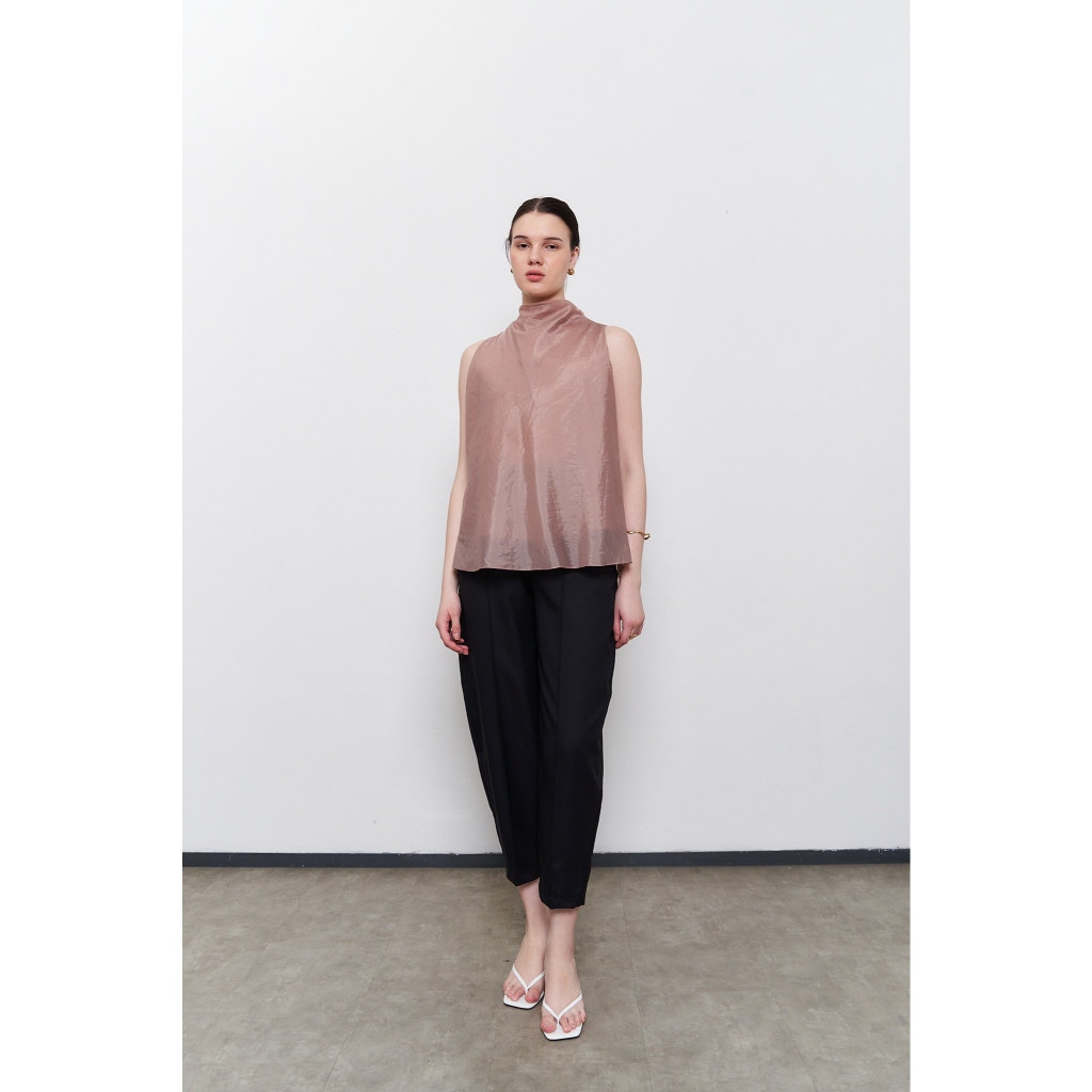 PAFON Sole Sheer Top - Taupe
