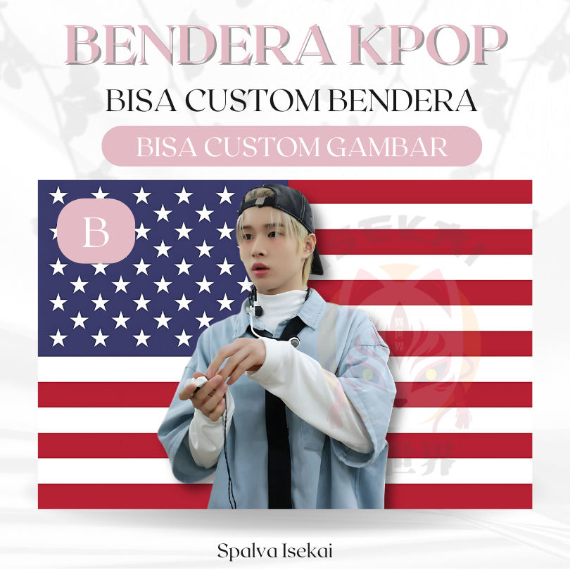AMERICAN FLAG KPOP KYUNGMIN TWS / โปสเตอร์ KPOP / KATCH FLAG Lee Kyungmin Twenty Four Seven With Us 