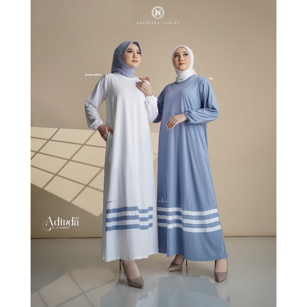 MIDI DRESS // ADINDA MIDI DRESS NADHEERA LUXURY NEWEST // NADEHEERA LUXURY // เดรสล่าสุด // เดรสธรรม
