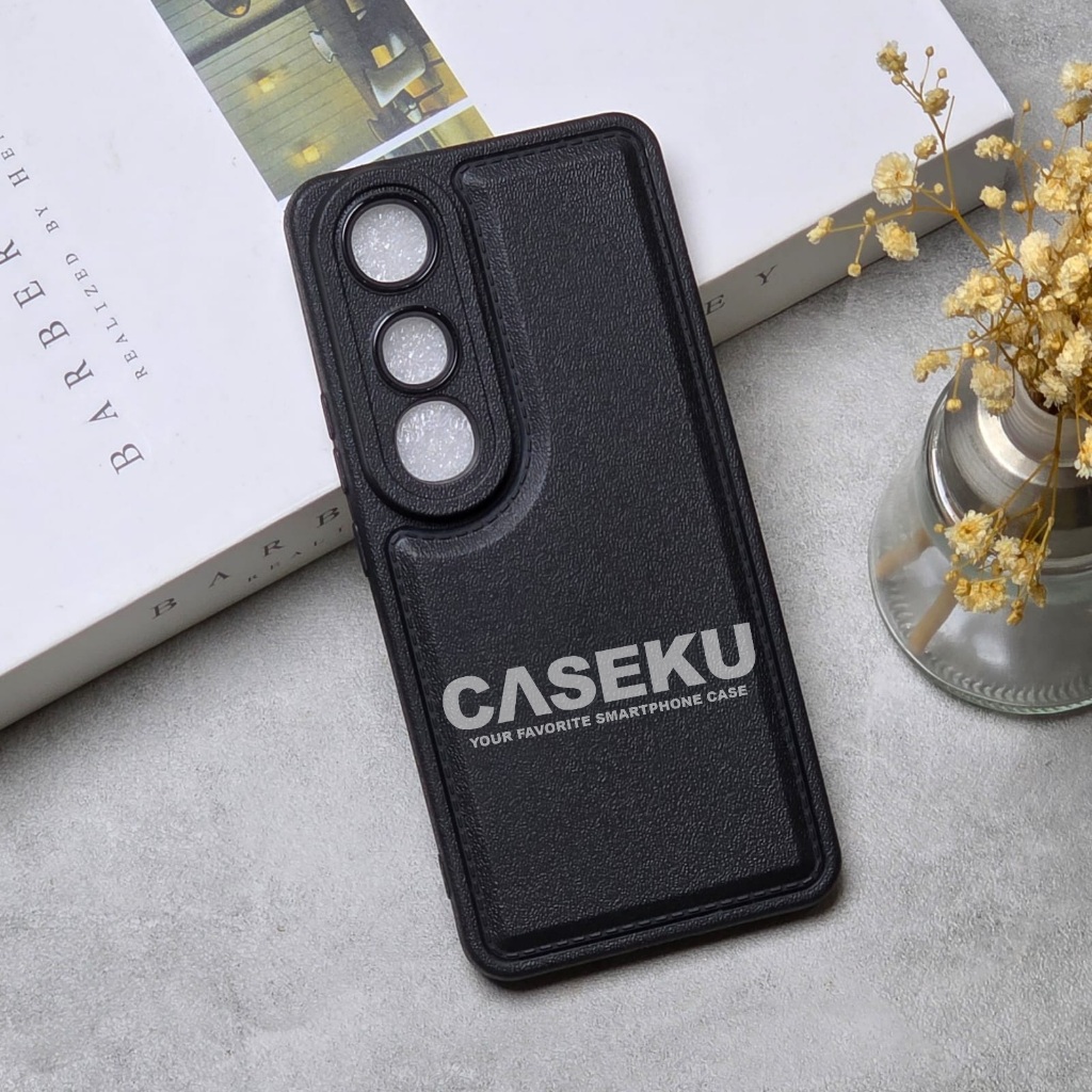 เคส Vivo V50 Lite Leather Pro Camera เคสสีดํา Vivo V50 Lite