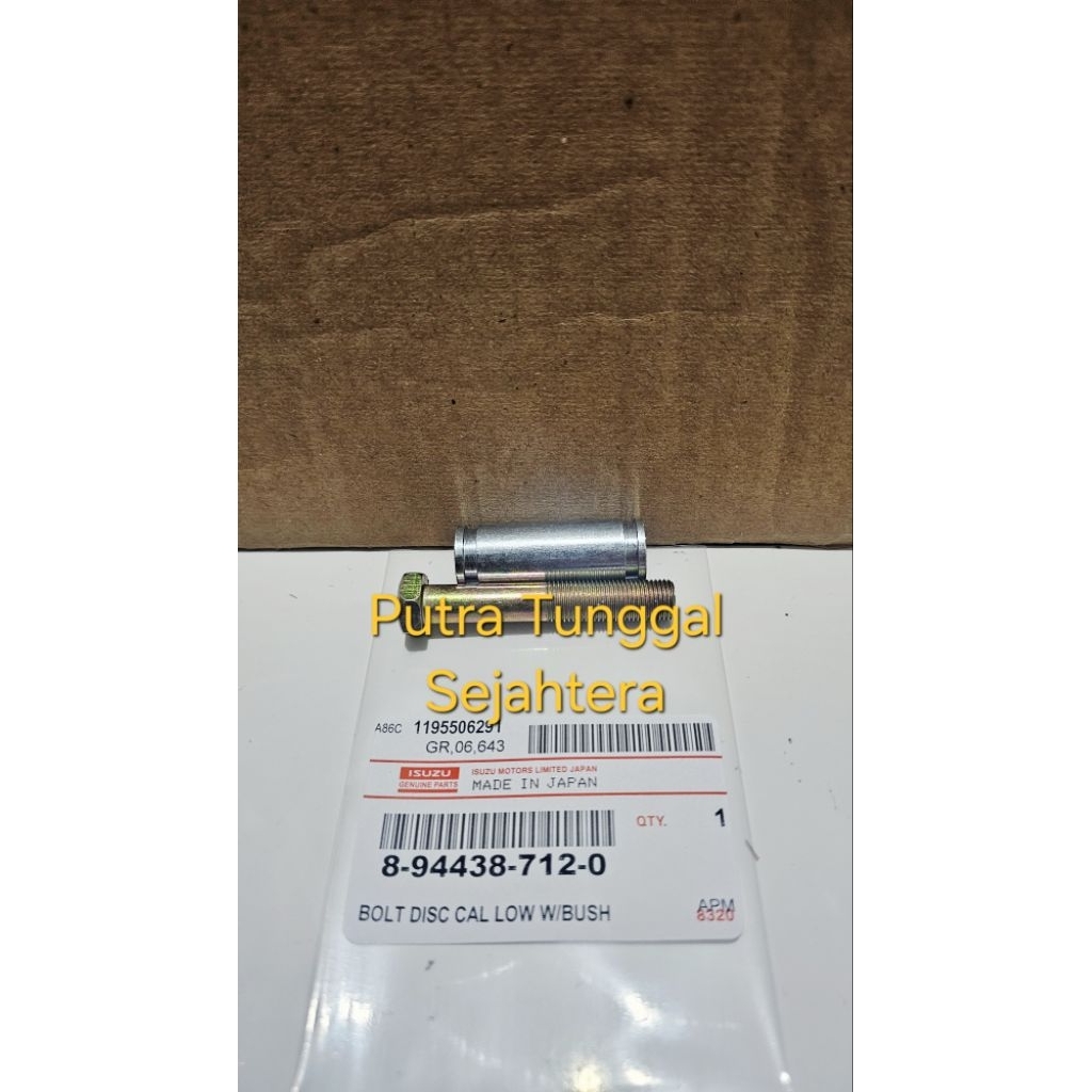 สลักเกลียวปากกาดิสก์คาลิปเปอร์ล่าง W/Bush Isuzu Panther 8-94438-712-0