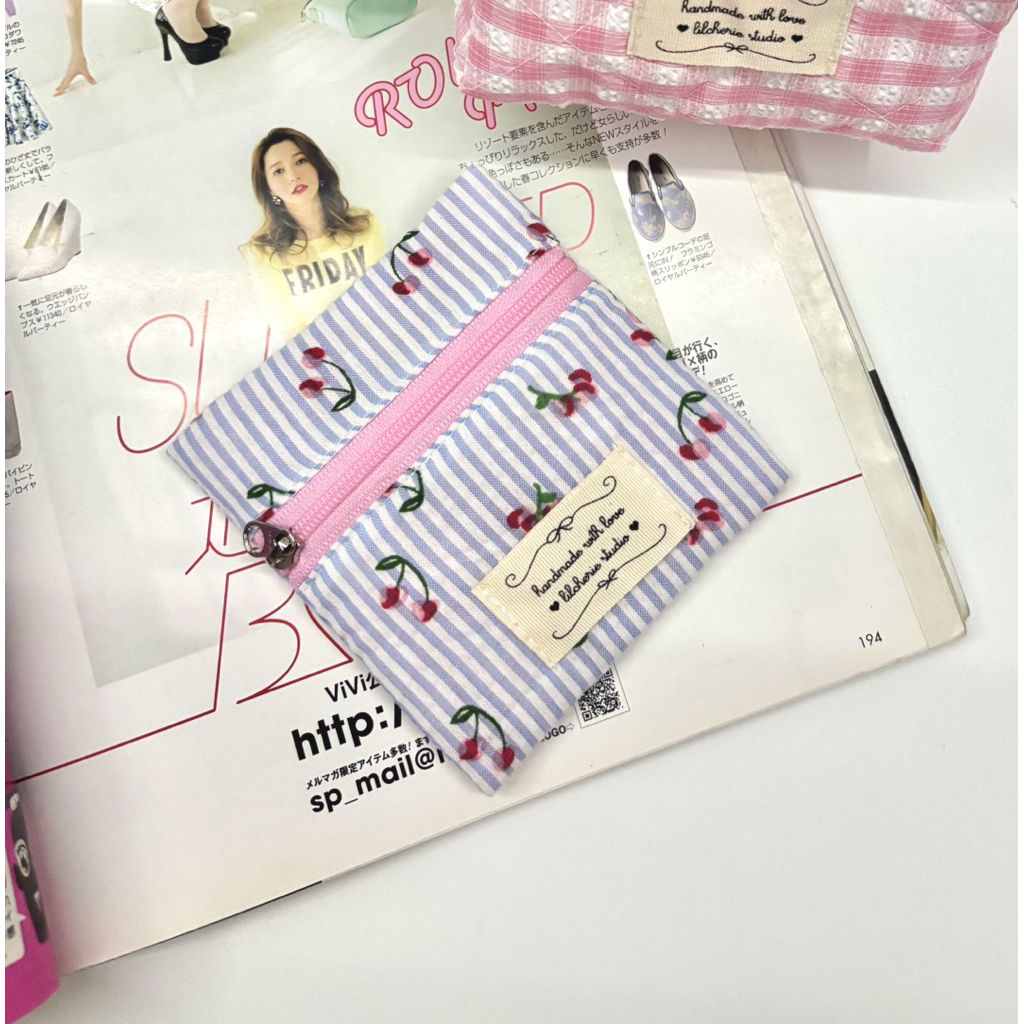 LILCHERIE STUDIO Zip Pouch Wallet ins สไตล์เกาหลี | เครื่องสําอางค์แต่งหน้า