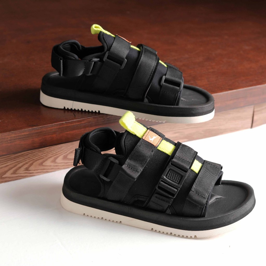 Alden Black Lime Austere Sole - Runo Project - รองเท้าแตะภูเขาสําหรับผู้ชายสําหรับการเดินทาง เดินป่า