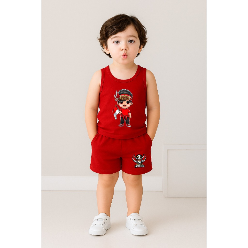 D4 CHILDRENS SINGLET SLEEVE SET AUGUST 17 GARUDA A018