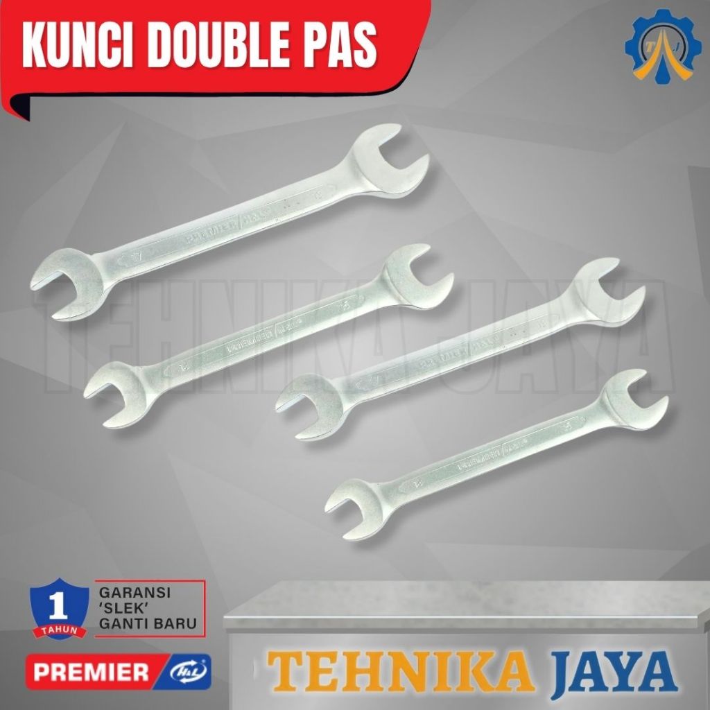 CR-V ประแจ 2 ด้านขนาด 6x7 มม. ถึง 30x32 มม. ขนาดเต็มประแจปลายเปิดคู่ HL PREMIER