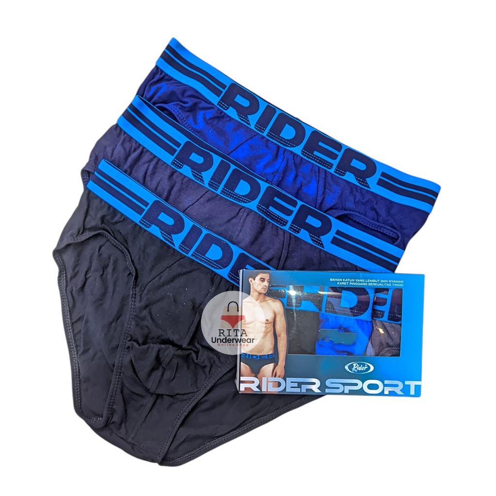 KATUN 1 กล่อง 3 ชิ้น MENS UNDERWEAR RIDER 762 COTTON RIDER SPORT MENS UNDERWEAR RIDER R762B