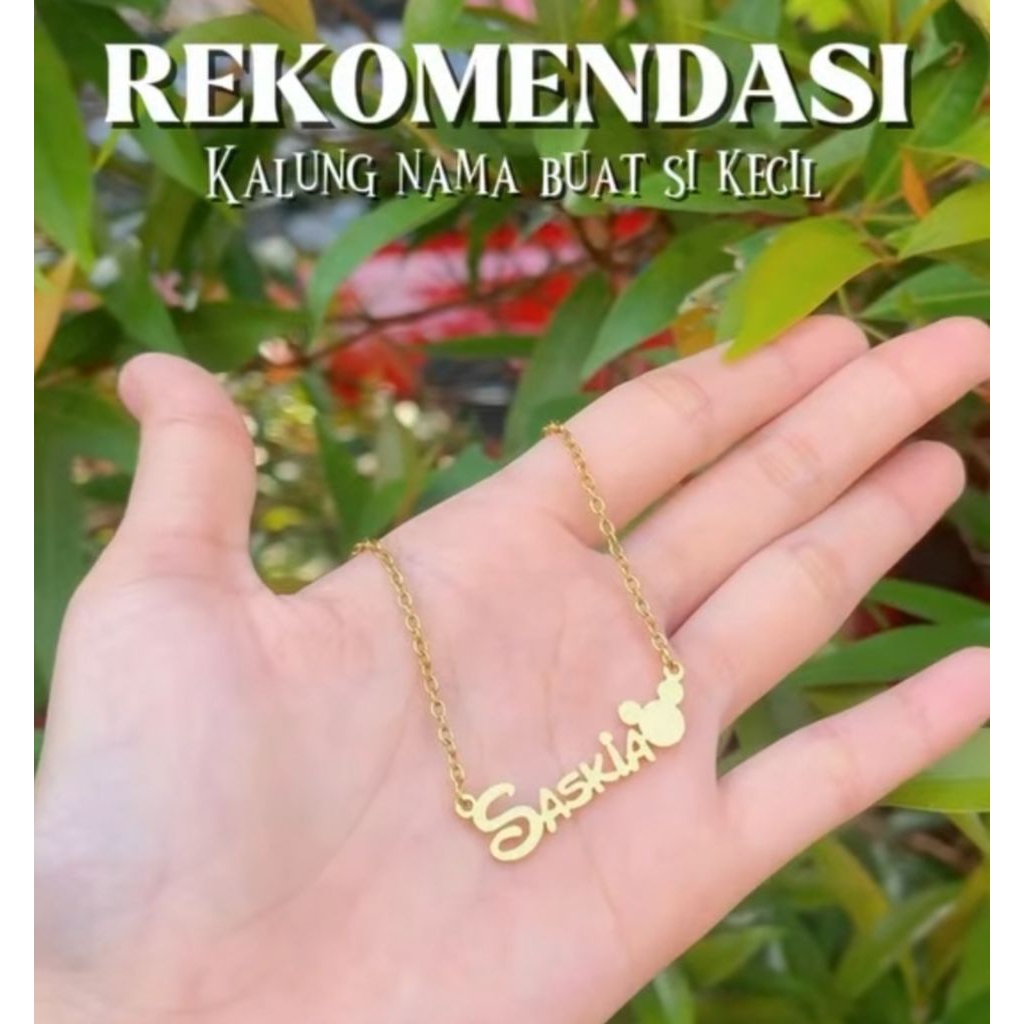 RF Jewelry - สร้อยคอชื่อเด็ก/ผู้ใหญ่ สร้อยคอไทเทเนียมแบบกําหนดเอง