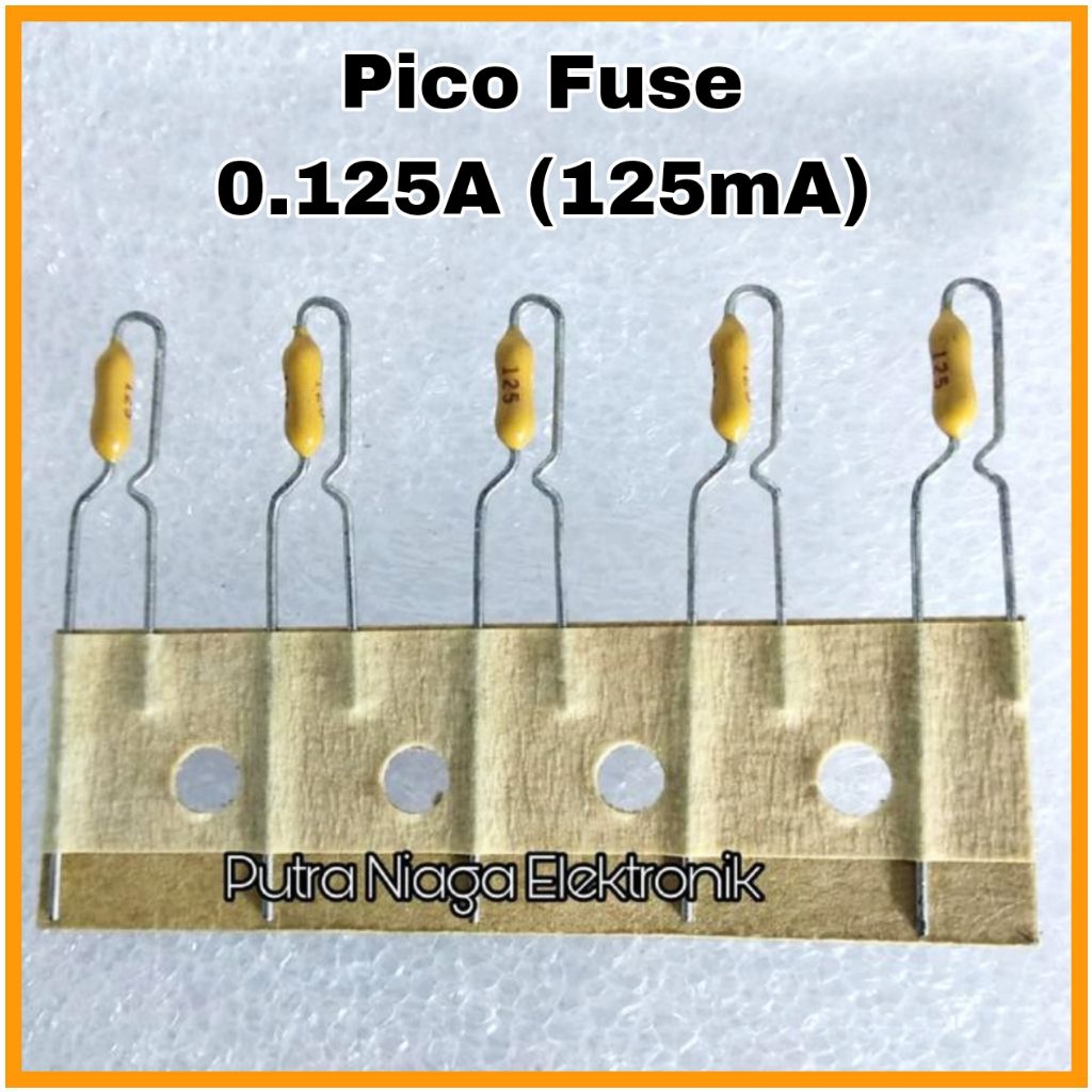 Pico Fuse 0.125A / Axial Fuse / R Fuse 125mA Littlefuse Fuse ตัวต้านทานฟิวส์ออกฤทธิ์เร็ว