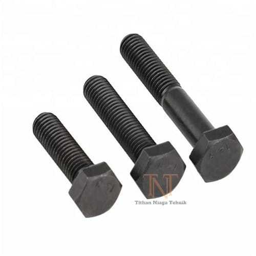 M22 DRAT / PITCH 2.5 ; GRADE 10.9 ; BLACK STEEL HEX BOLT ; M22 x 60 / 65 / 70 / 75 / 80 / 90 / 100 /