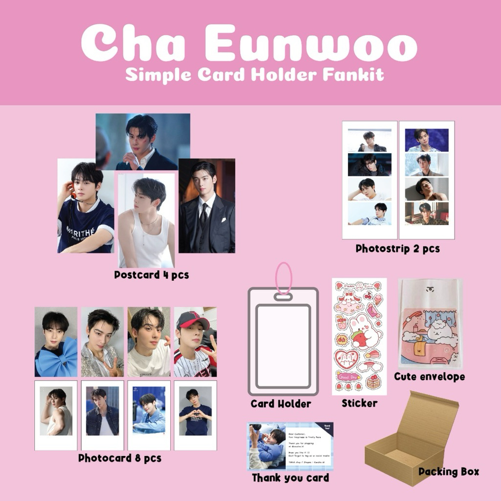 Cha Eunwoo fankit - รับทุกรายการ - โฟโต้การ์ด โปสการ์ด