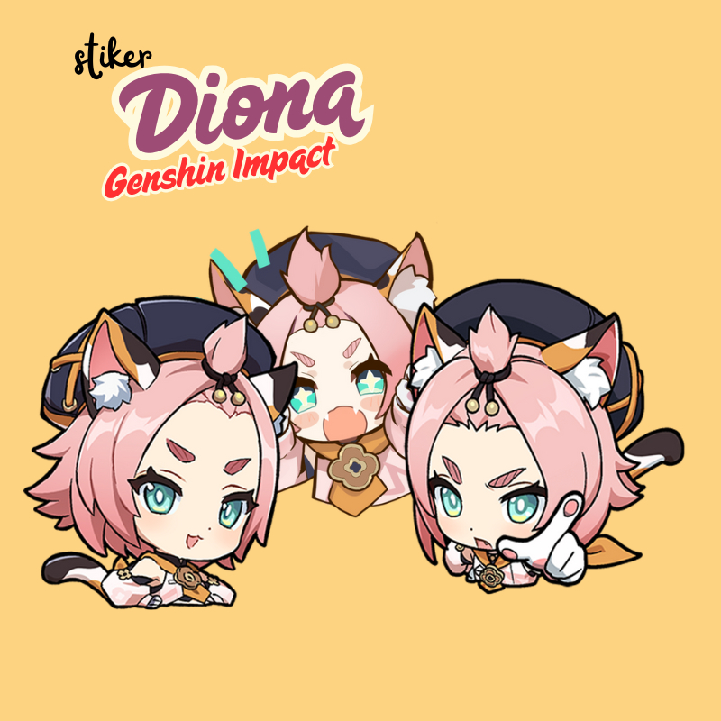 สติ๊กเกอร์ Genshin Impact Diona | สติ๊กเกอร์ Merch Diona Genshin Vinyl Glossy กันน้ํา