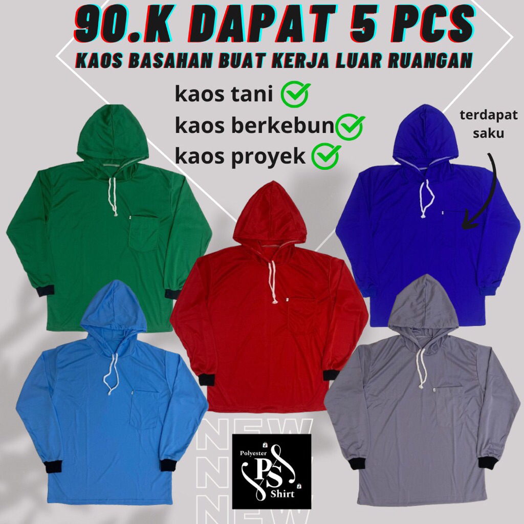 WET T-SHIRT 90K GET 5 PCS LONG SLEEVE เสื้อยืดโครงการทําสวนของชาวนา