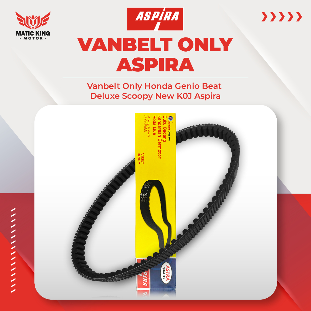 Aspira Vanbelt V เข็มขัด Fanbelt Genio Beat Deluxe Street Scoopy 2021 up ใหม่ K2F K1A Astra Ototpart