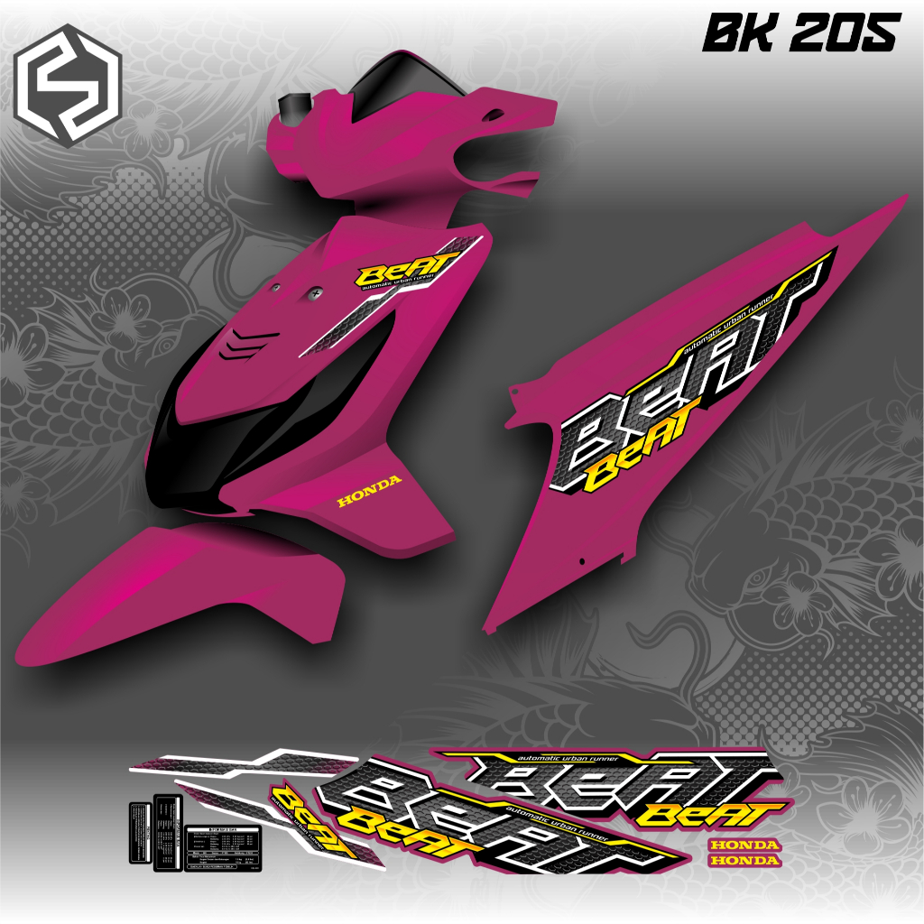 HONDA BEAT KARBU ICON RACING STRIPING THAILAND VARIATIONS BK 202 / BK 210