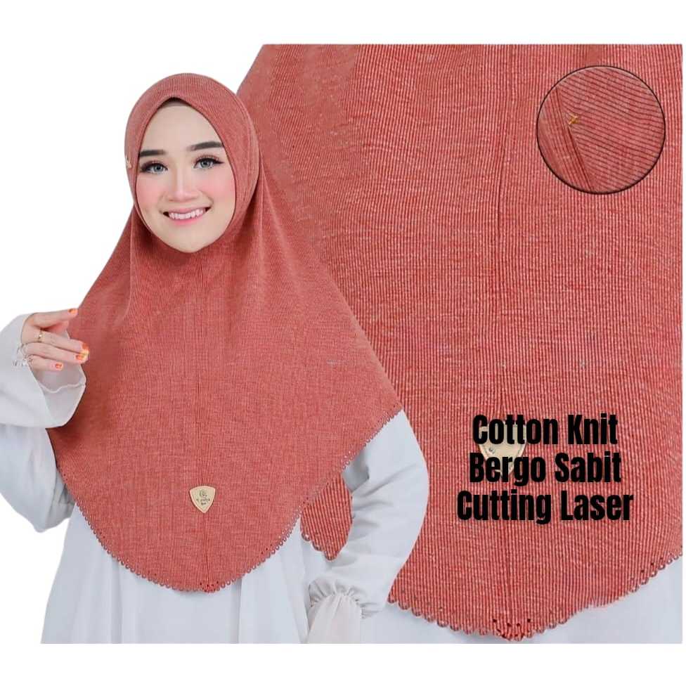 เลเซอร์ CRESCENT BERGO HIJAB/PREMIUM KNIT BERGO HIJAB/LASER HIJAB/PREMIUM HIJAB