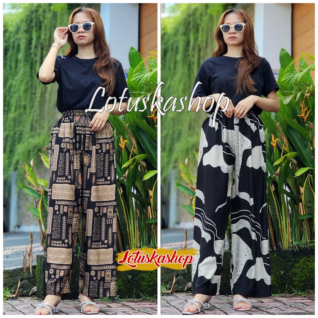 HOMMY COOL CULOT PANTS RAYON PAJAMAS