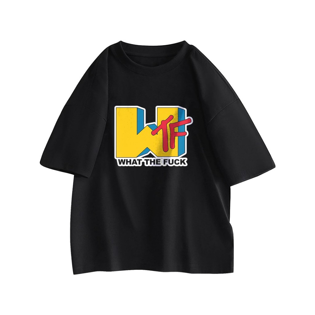 KATUN Chrismi MTV WTF เสื้อยืด (What The Fuck) Cotton Mens Womens Cotton Combed 24s - เสื้อยืดน่ารัก