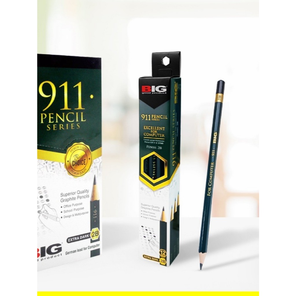 BIG 2B ดินสอขายปลีก / 2B Extra Dark Pencil PS-911