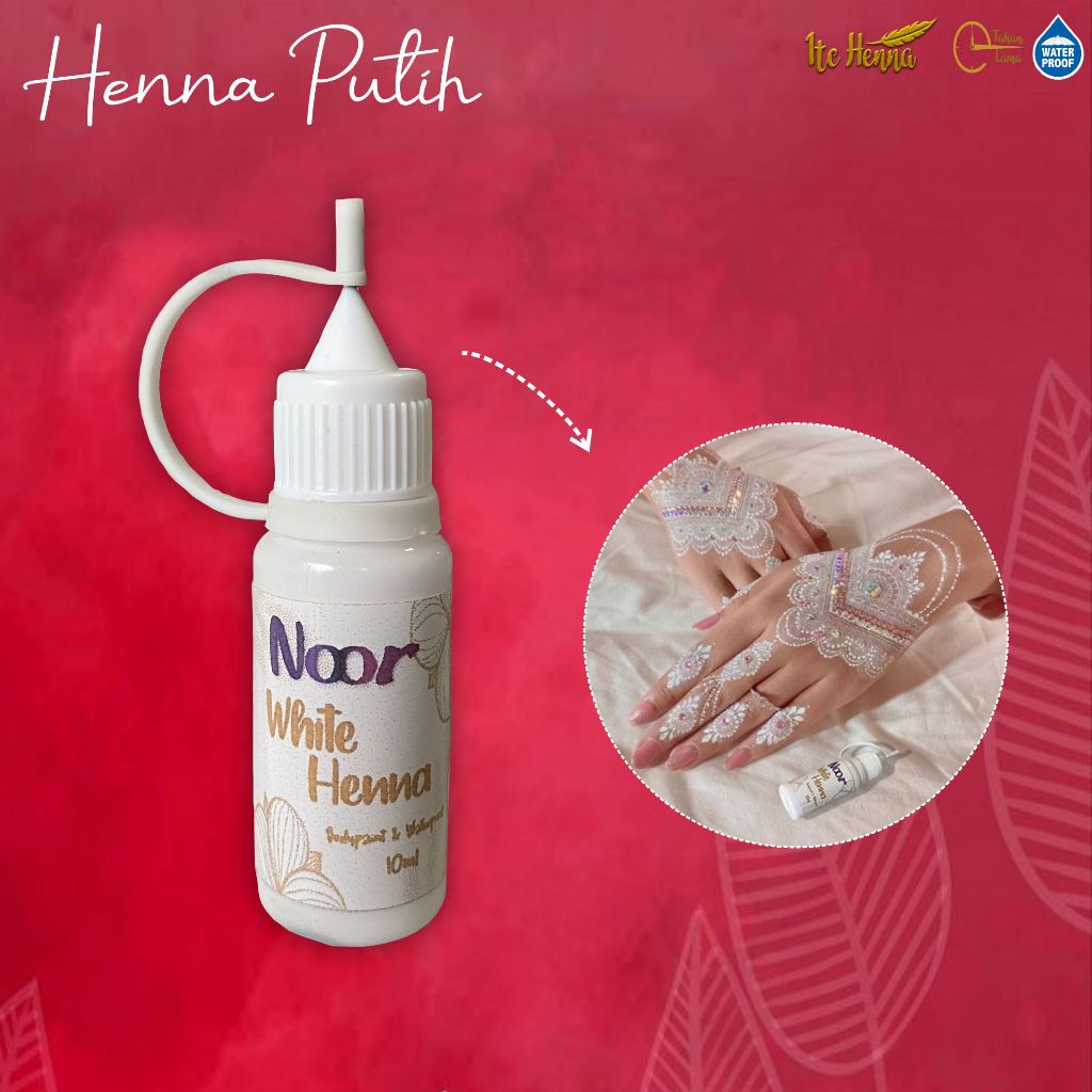 บรรจุภัณฑ์ White Henna Easy Applicator กันน้ําสําหรับการวาดภาพ