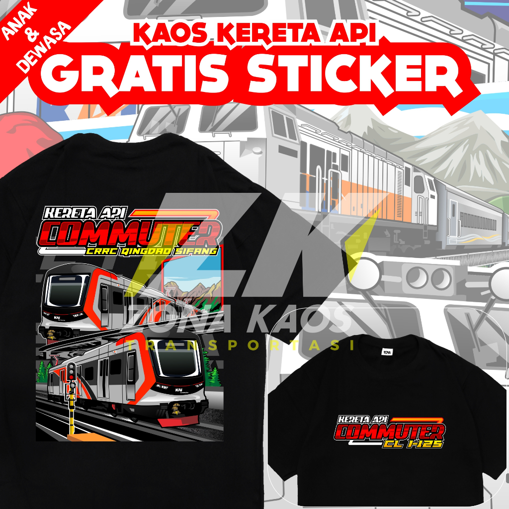 (สติ๊กเกอร์ฟรี) KAI COMMUTER CL 1-125 CRRC QINGDAO SIFANG T-SHIRTS FOR CHILDREN AND ADULTS - เสื้อผ้