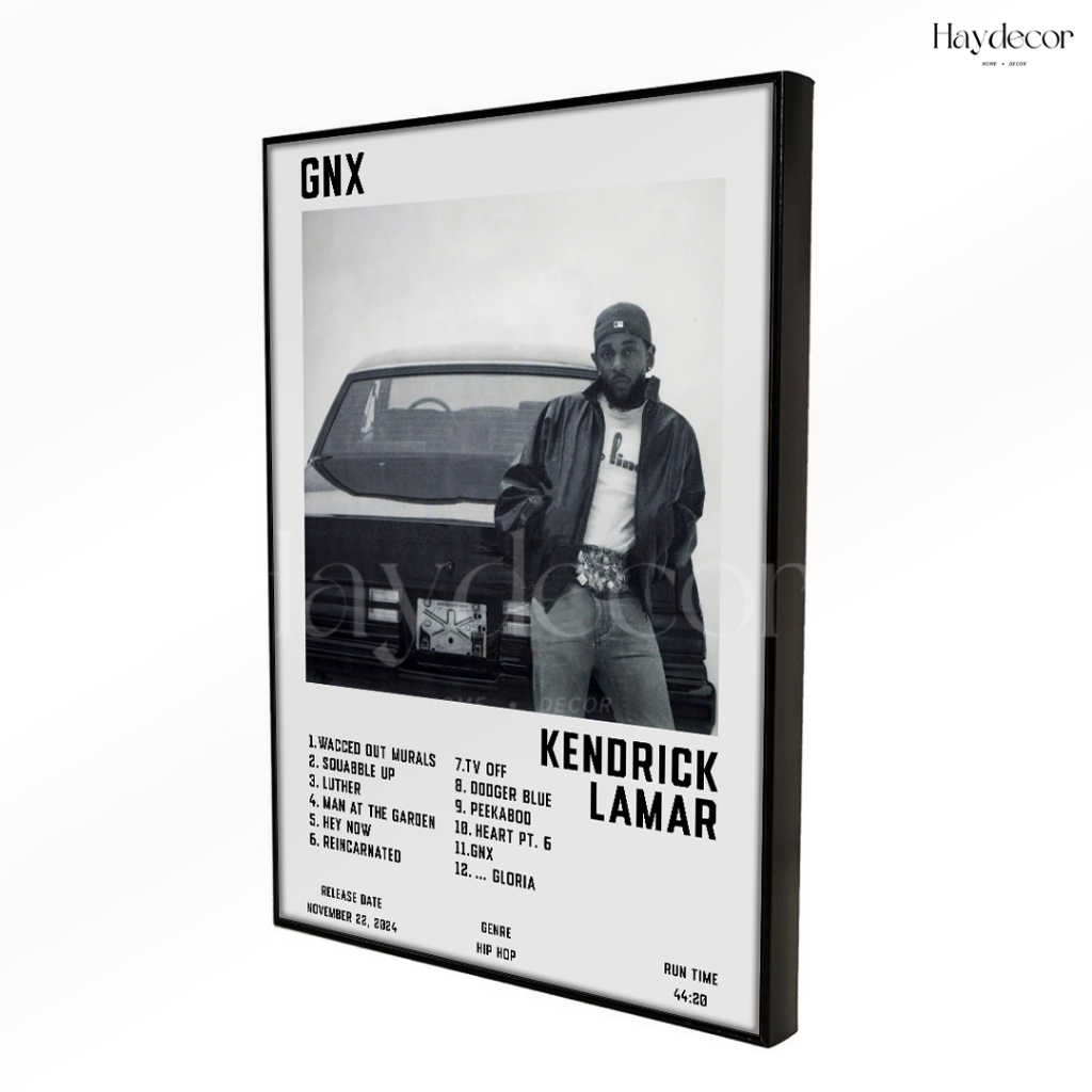 Hiasan DINDING Haydecor Kendrick Lamar GNX Band Frame Room แขวนผนังความงามตกแต่งจอแสดงผล