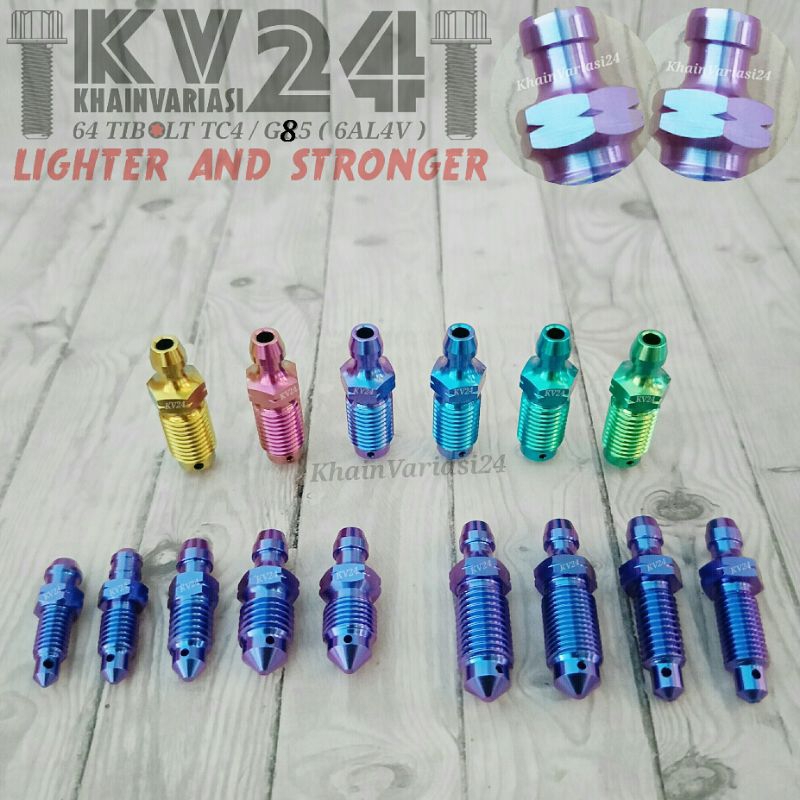 ไทเทเนียม bolt จุกนม air ปรับ caliper M6 M7 M10 M8 PITCH 1.0 1.25