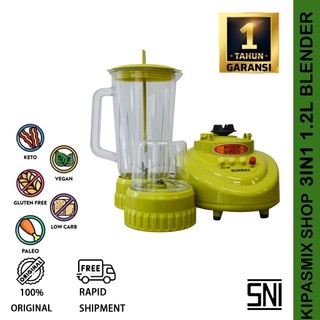 COD BLENDER PLASTIK  3IN1 1.2 Liter Blender 3in1 Plastik Hijau 3 in 1 & 2 NATIONAL QUALITY BLNational Yasaka BL IN1 SOGO T9P ECOLUX T12 ANTI PECAH 318 GELAS MANUAL ECO TABUNG FOODGRADE 100% BAHAN PREMIUM QUALITY,BL - PC PISAU STAINLESS MULTIFUNGSI