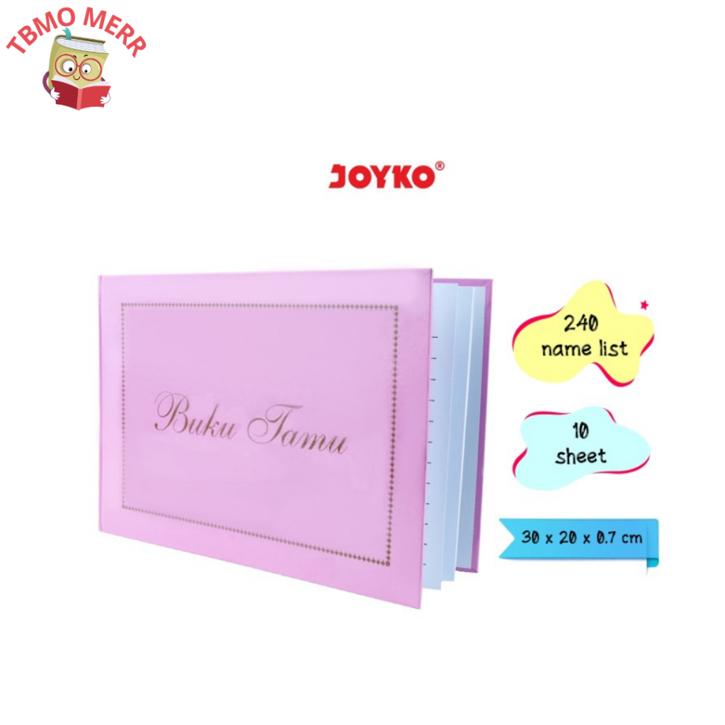Joyko Pink Guest Book GB-2030-5 - Joyko Guest Book