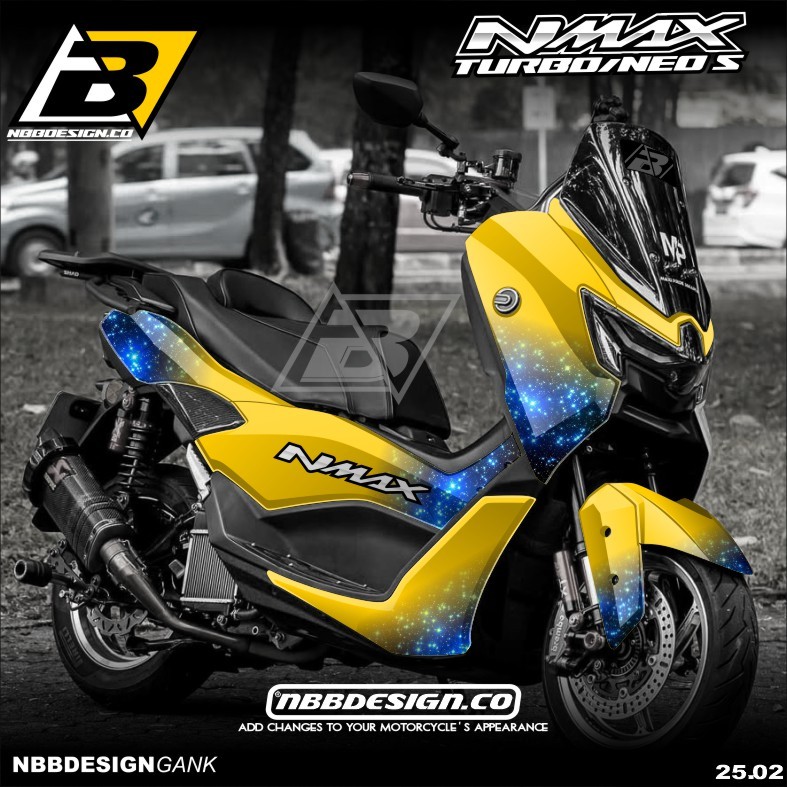 Yamaha NMAX TURBO Decal Sticker - NMAX NEO S Sticker 2024 2025 FULL BODY Blink Racing Design เทรนด์ล