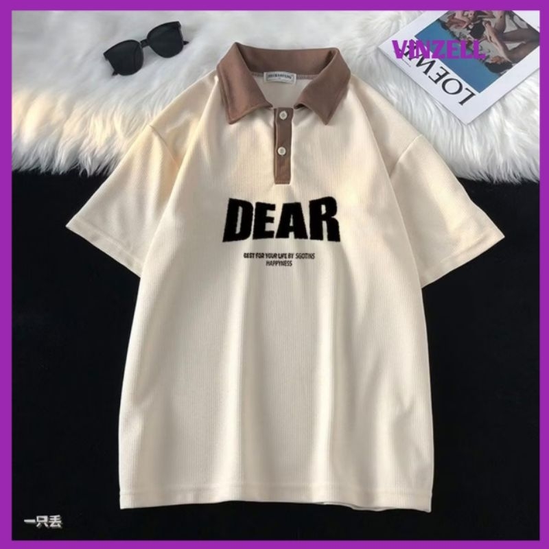 ขนาดใหญ่เสื้อโปโลผู้ชาย (M-6XL) RUGBY JUMBO POLO SHIRT DEAR SIMPLE STYLE UNISEX ML XL 2XL 3XL 4XL 5X