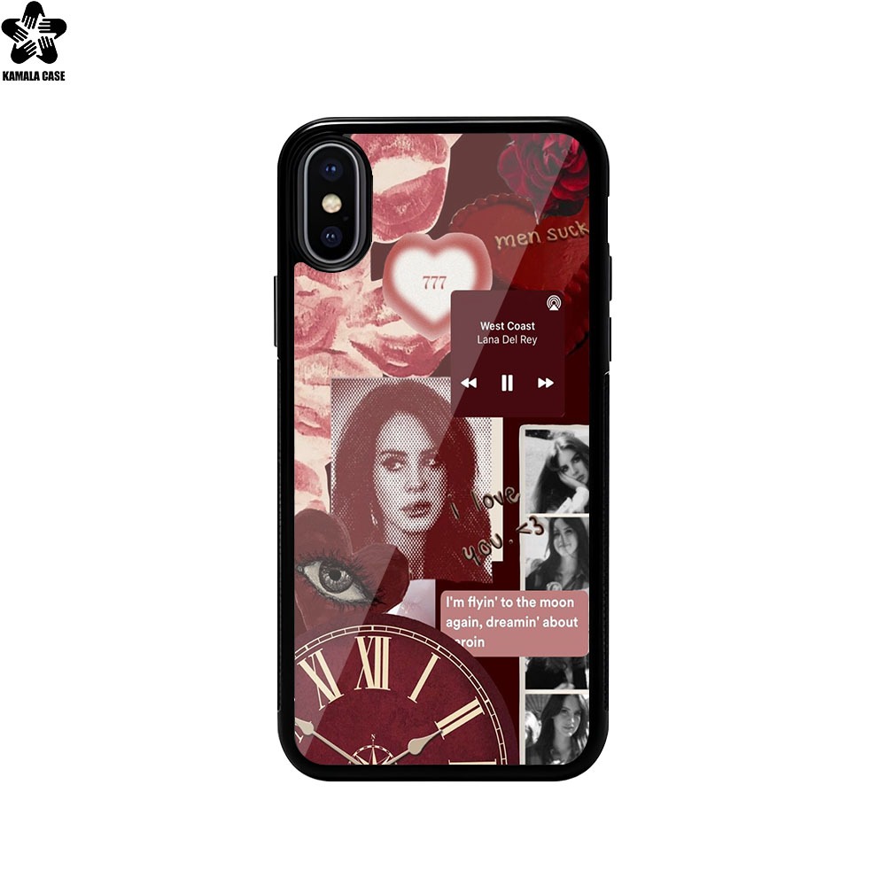 KAMALA CASE GLOSSY PREMIUM LANA DEL REY MOTIF สําหรับ IPHONE XR XS XS MAX X TYPE - COOL CASE - เคสให