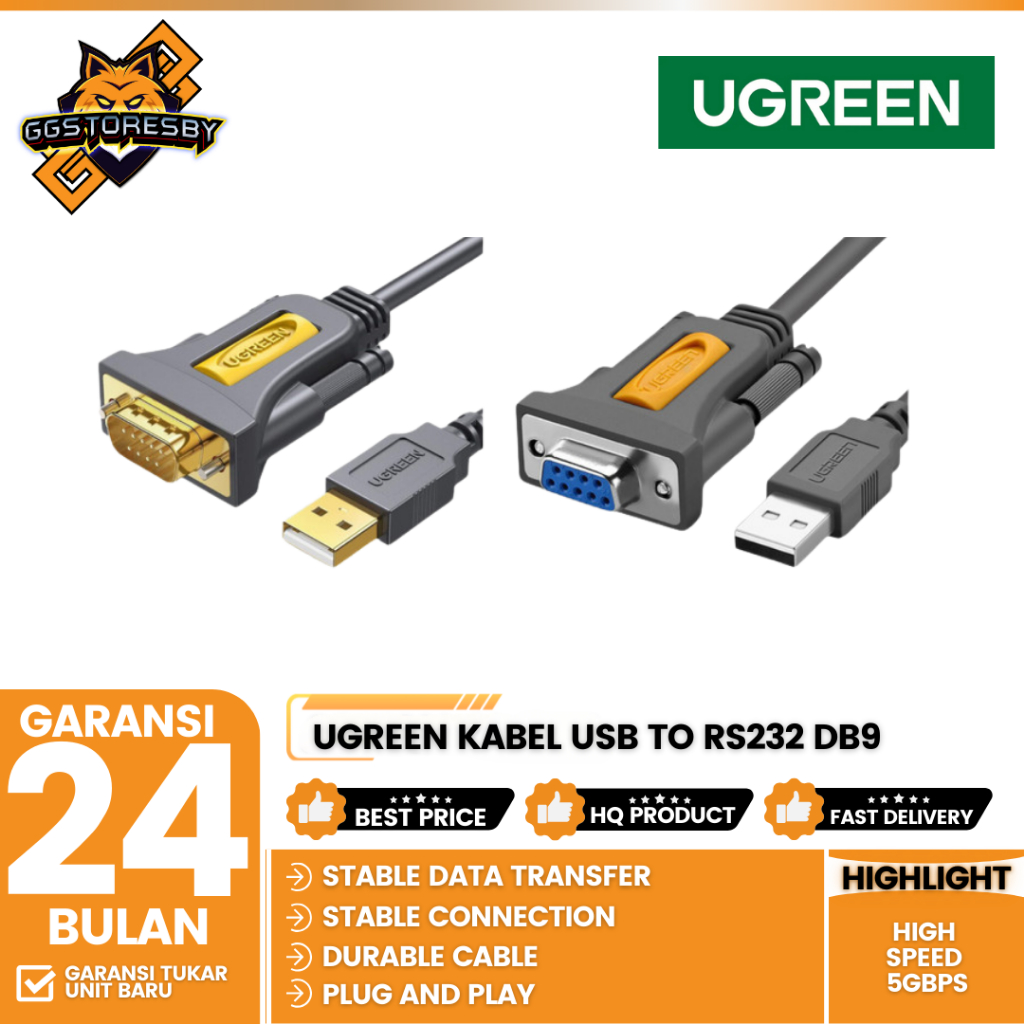 Ugreen USB TO RS232 DB9 SERIAL CONVERTER ADAPTER RS-232 20201