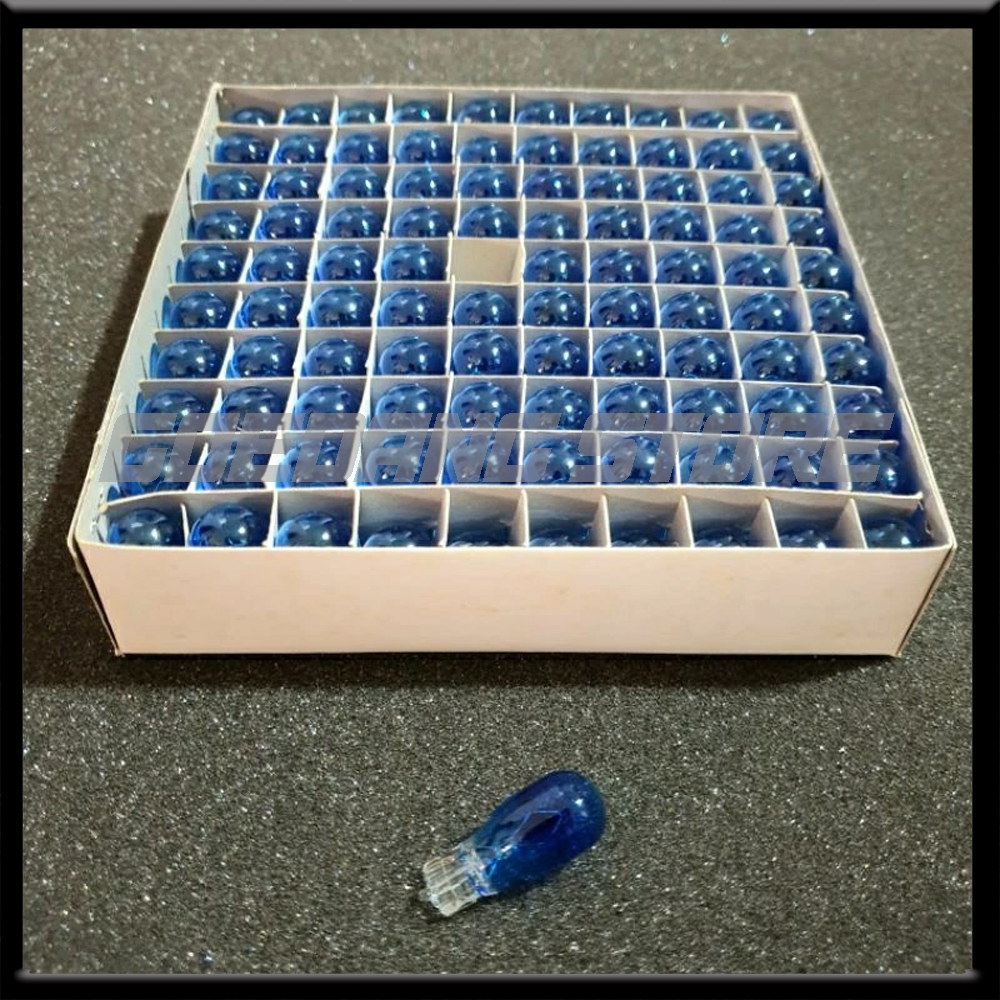 100 ชิ้น TURN หลอดไฟ/ปลั๊กหลอดไฟ 12V 10 วัตต์ T13 สีฟ้า MOKINI T13