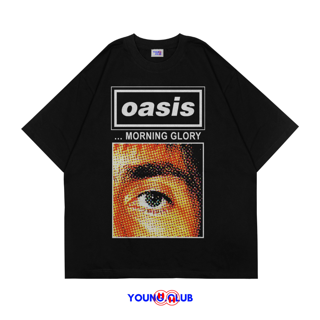 หนุ่ม.CLUB | OASIS MORNING GLORY เสื้อยืด | เสื้อยืด OVERSIZE สไตล์สีดํา Y2K VINTAGE BOOTLEG GRUNGE 