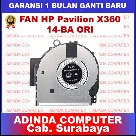พัดลม HP Pavilion X360 14-BA 14-BA018CA 14-BA153CL 14-BA114DX 14-BA181NO ORI