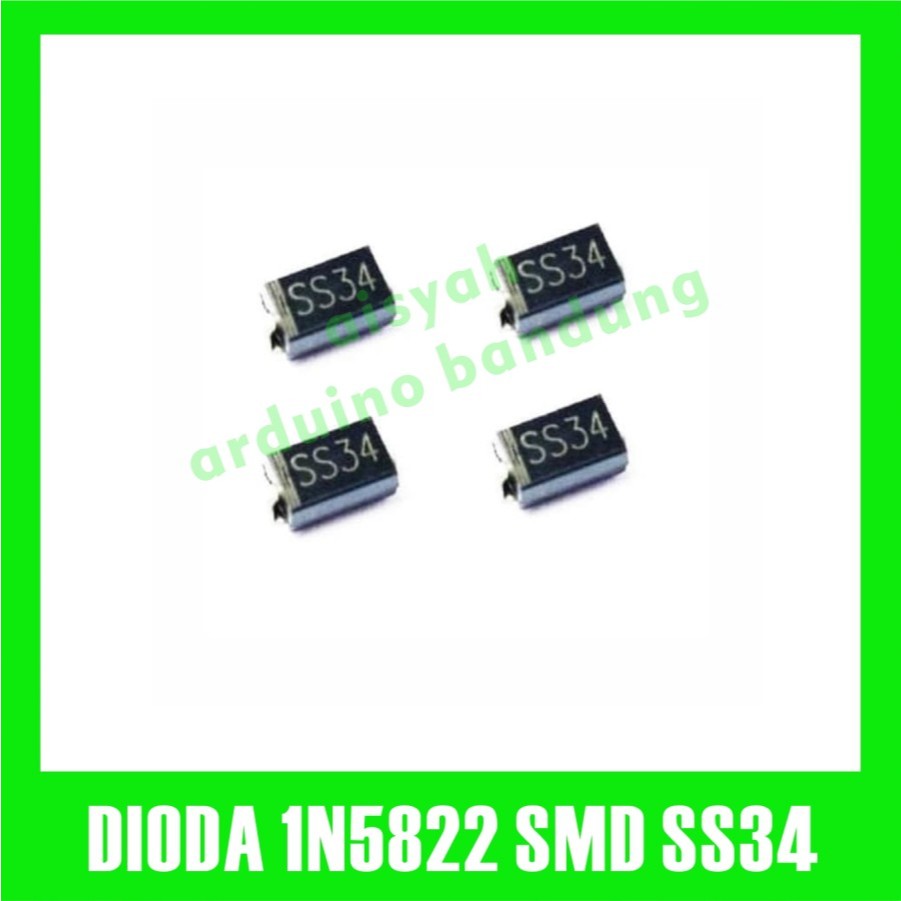 DIODE SS34 SMD 3A 1N5822 SMA DO-214AC SCHOTTKY BARRIER รีเซ็ต SR340