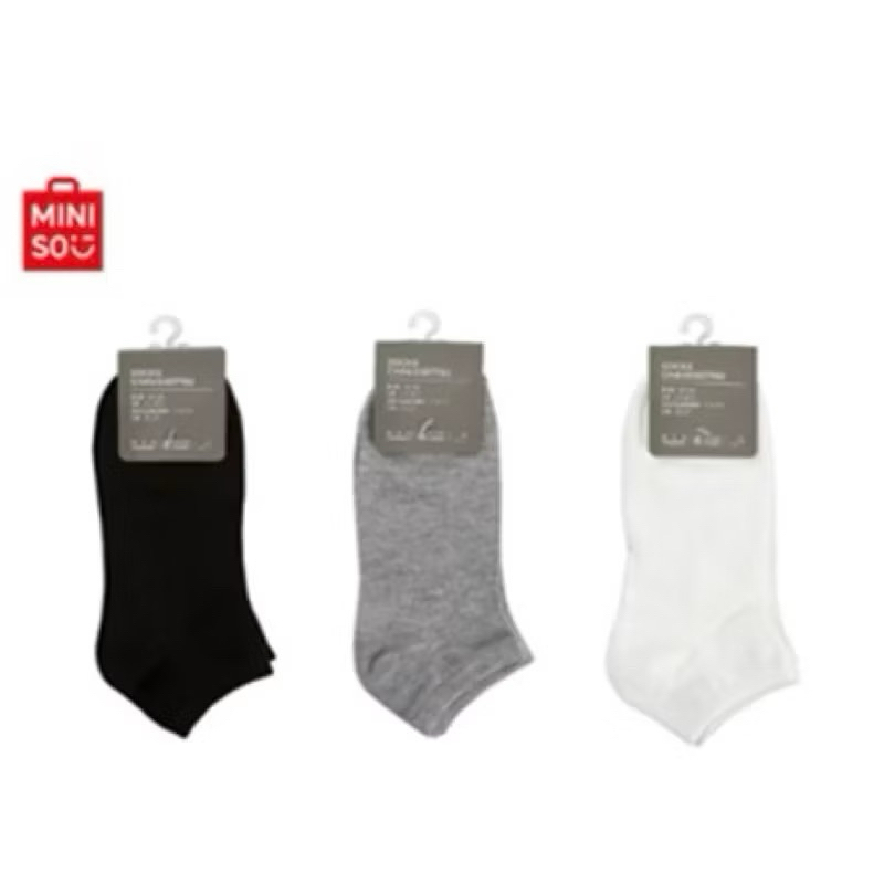 MINISO ถุงเท้า Basic Comfort 6 คู่ ถุงเท้า Miniso 6 คู่