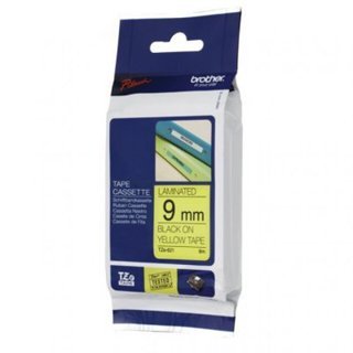 Brother TZE-621 เทปฉลากสีเหลืองสีดําขนาด 9 มม.ความยาว 8M TZE 621