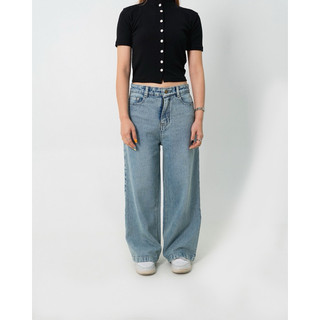 ASOKA Kaito Petite Jeans 1720 - Highwaist Pants Wide Leg Culotte Jeans