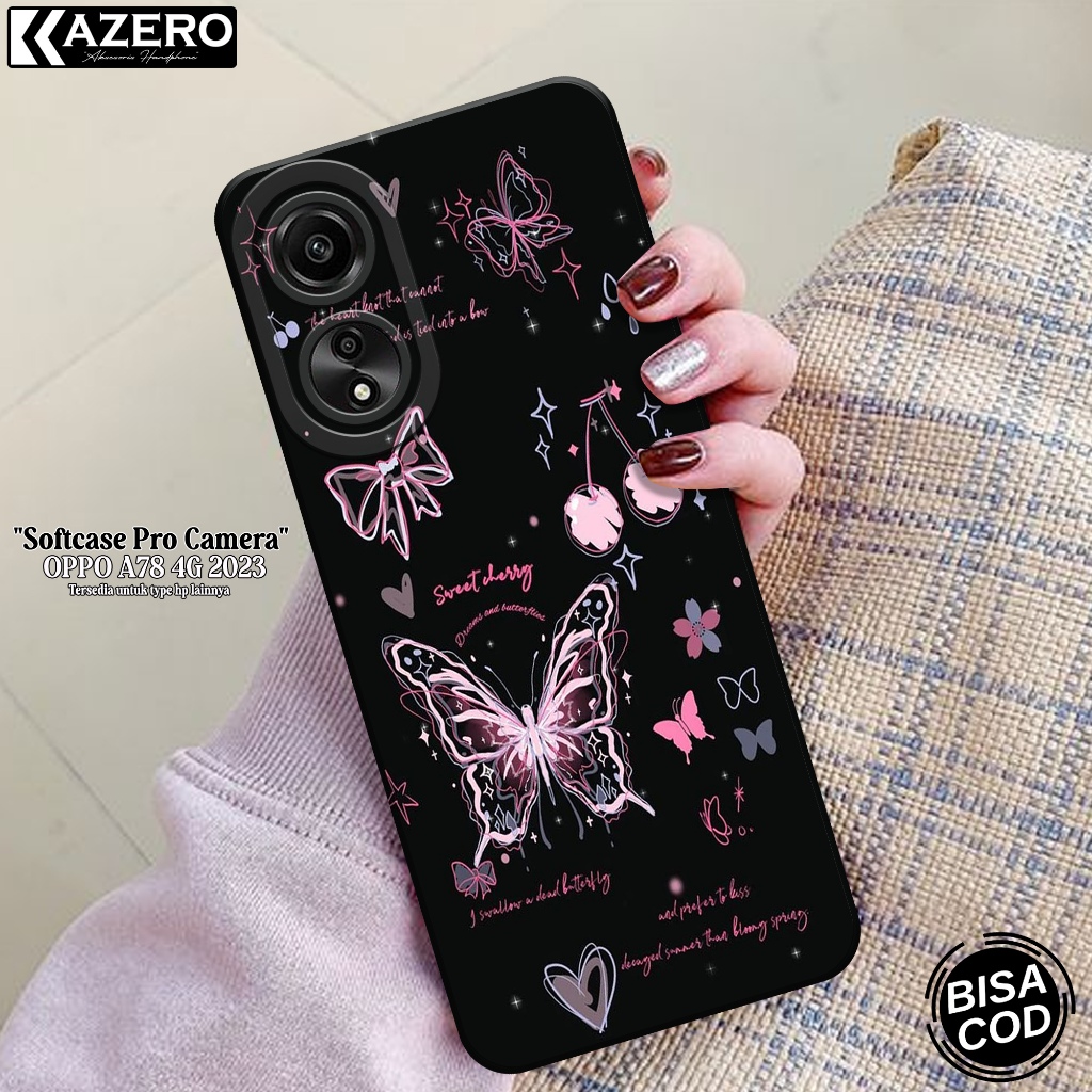 ปลอก Hp OPPO A78 4G แฟชั่นล่าสุดกรณีความงาม OPPO A78 4G ซิลิโคน Pro กล้อง Softcase OPPO A78 4G ปลอก 