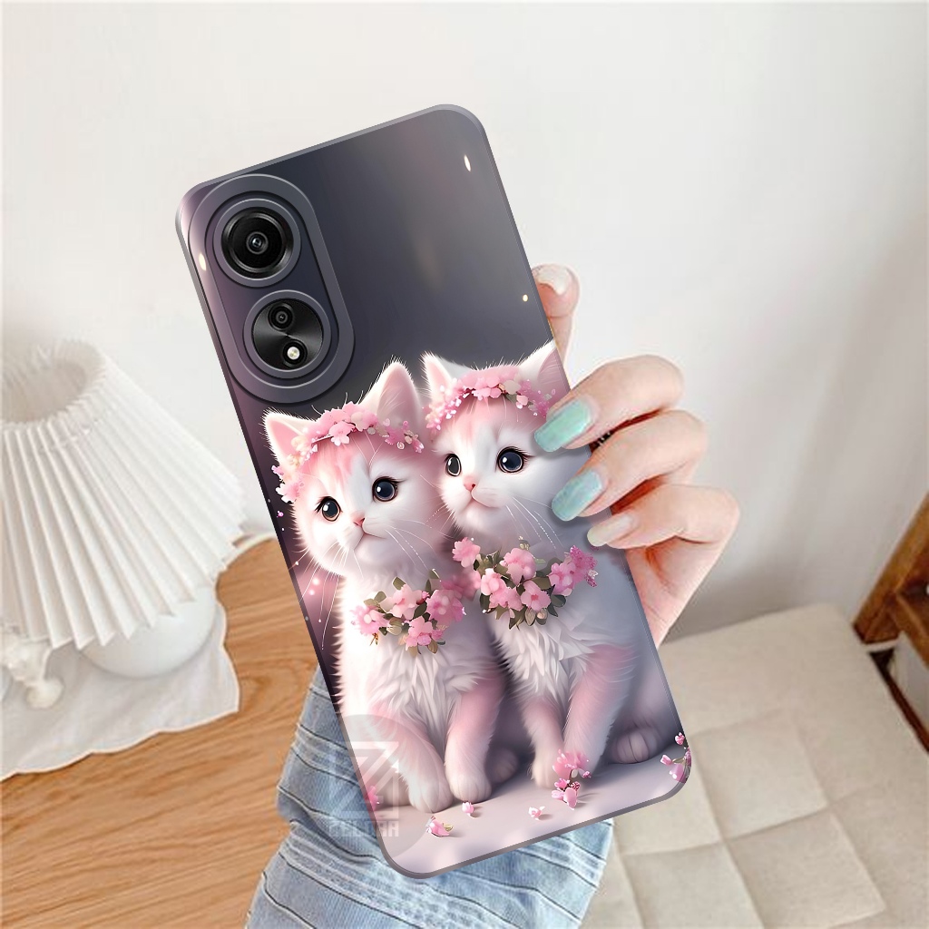 เคส HP Oppo A78 4G 2023 - เคสแมวแฟชั่น - ZELORA - Oppo A78 4G Softcase - เคส Oppo A78 4G - เคส Oppo 