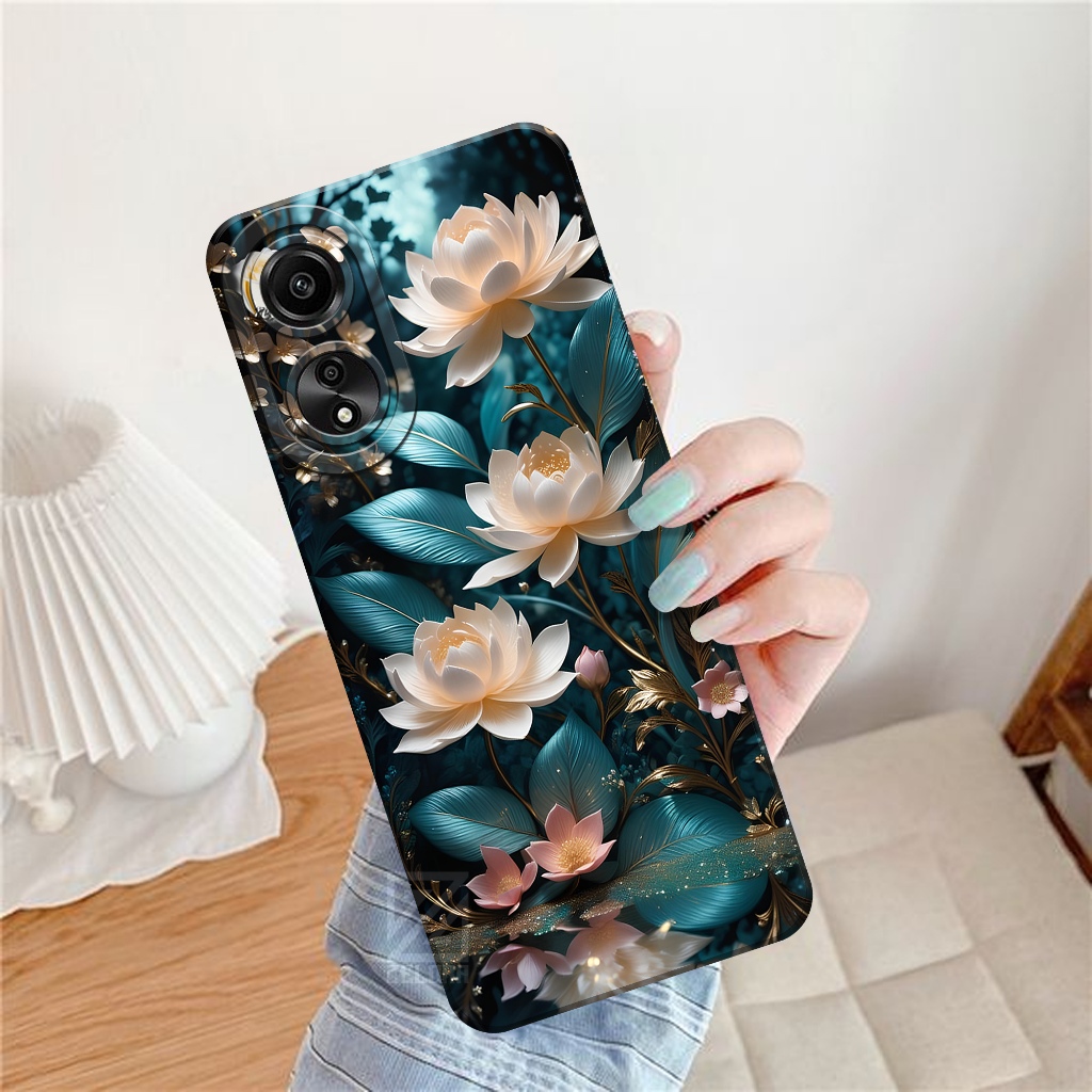 เคส HP Oppo A78 4G 2023 - เคสดอกไม้แฟชั่น - ZELORA - Oppo A78 4G Softcase - เคส Oppo A78 4G - เคส Op