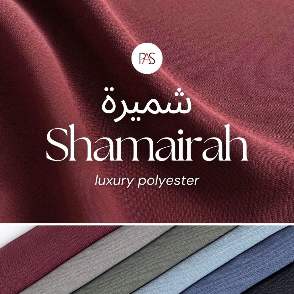 MINIMAL [MINIMUM 2X CLICK สําหรับ 1 YARD] ผ้าโพลีเอสเตอร์ขายปลีกพรีเมี่ยม Shamarah วัสดุราคา 1/2 YAR