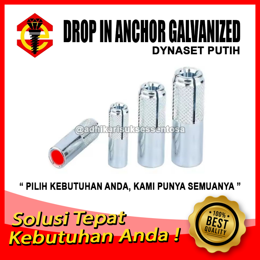 Dynaset M6 / Dinaset 6 MM / Drop In Anchor M6x8x25